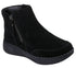 Ghete sport, dama, SKECHERS WILSHIRE BLVD - WEEK 169086-BBK negru, piele intoarsa